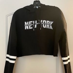 Black, Cropped, H&M Hoodie